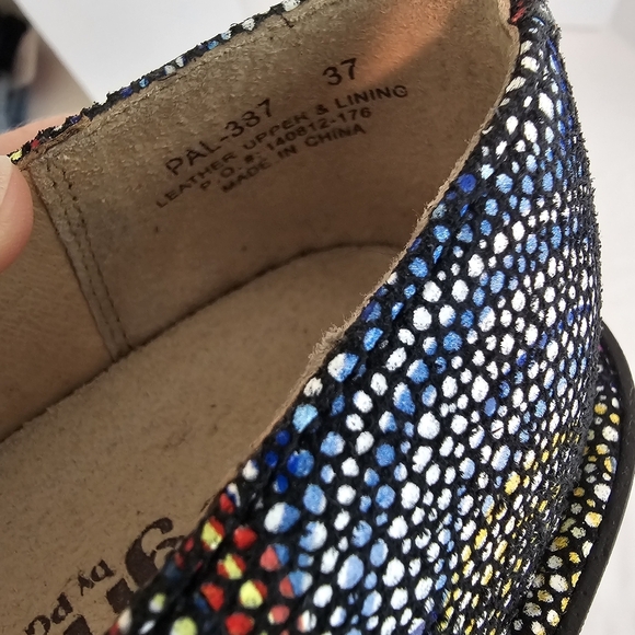 Alegria Paloma Mary Jane Shoes Bullseye Multicolor Swirl Comfort Flats Size 37 - Picture 10 of 12